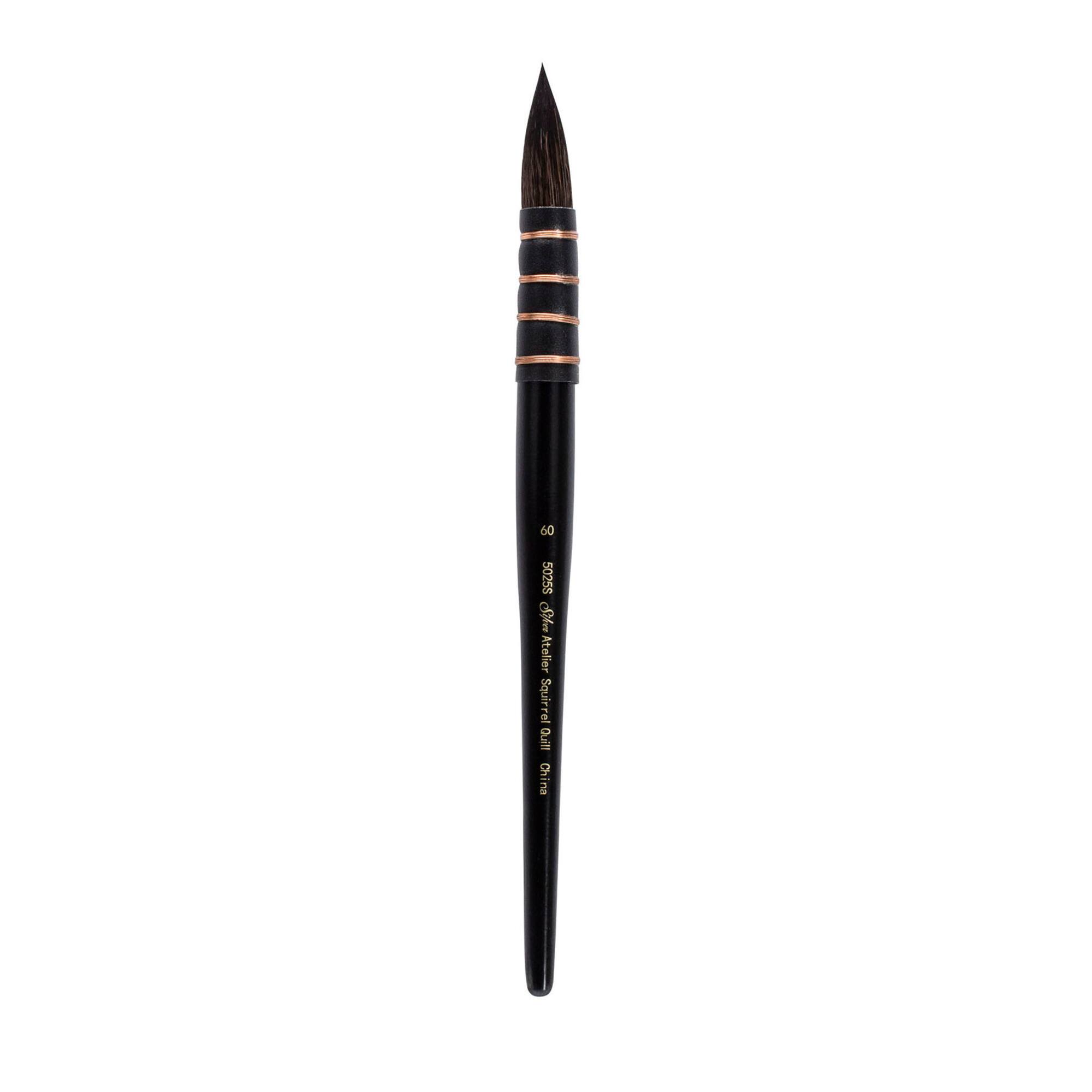 Silver Brush Limited Silver Atelier™ Series 5025S Size 60 Short Handle Squirrel Blend Quill Round Brush